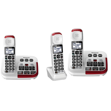 Panasonic KX-TGM420W Amplified Cordless Phone with Answering Machine