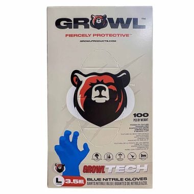 Growl Nitrile 3.5 mil Gloves - Powder Free Exam Glove
