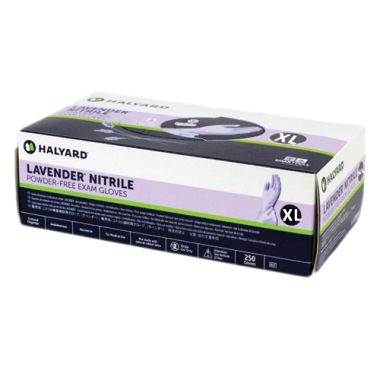 Halyard Lavender Nitrile Exam Gloves Textured Fingertips Powder Free - NonSterile