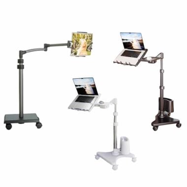 LEVO G2 Deluxe Media Stand - Rolling Laptop and Tablet Floor Stand