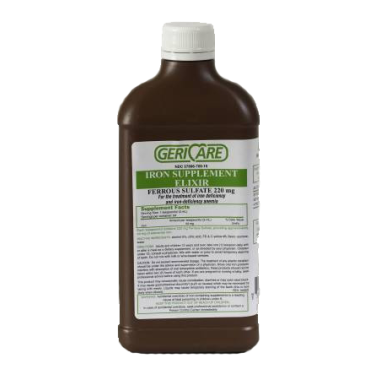 Ferrous Sulfate Elixir Iron Supplement Liquid