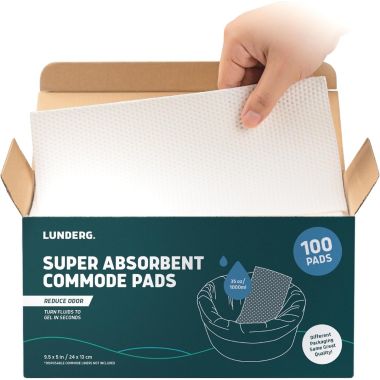 Lunderg Super Absorbent Commode Pads
