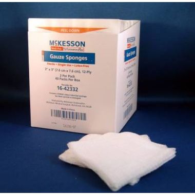 Medi-Pak 3 x 3 Inch Gauze Sponges 12 Ply, Sterile - 16-42332