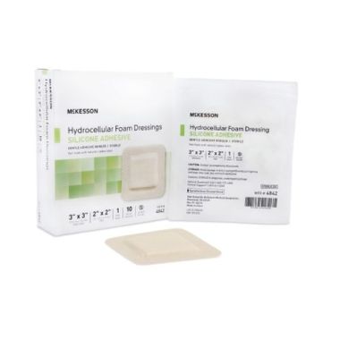 McKesson Hydrocellular Foam Dressing Silicone Adhesive Border