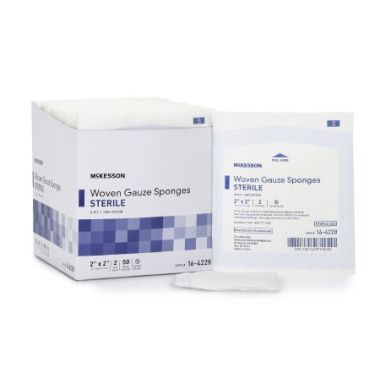 Mckesson 2 x 2 Inch Woven Gauze Sponges, Sterile