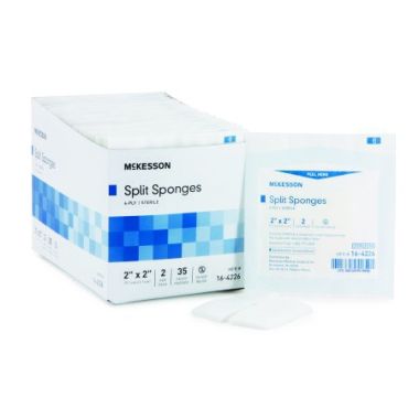 McKesson 2 x 2 Inch I.V Split Sponges 6 Ply Sterile - 16-4226 