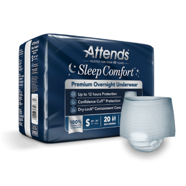 Attends Sleep Comfort Premium Overnight Underwear - S-2XL