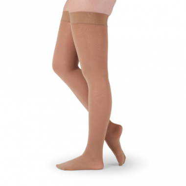 Mediven Assure Thigh High 16-20 mmHg Compression Stockings, Closed Toe, Silicone Top Band Beaded