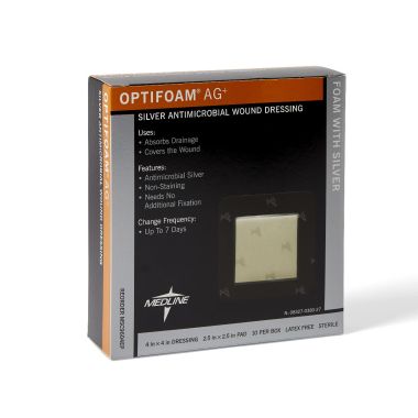 Medline Optifoam AG+ Silver Antimicrobial Wound Dressings