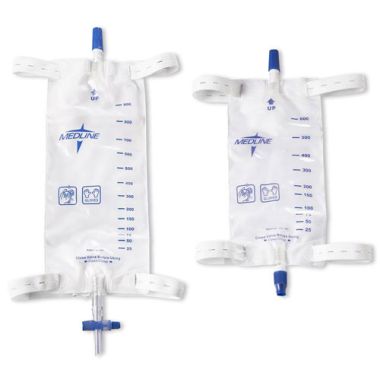  Medline Leg Bag with Twist Valve or Slide-Tap Drainage Port