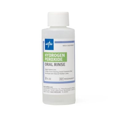Medline Hydrogen Peroxide Oral Rinse, 1.5%, 2 oz. - MDS096065HPH