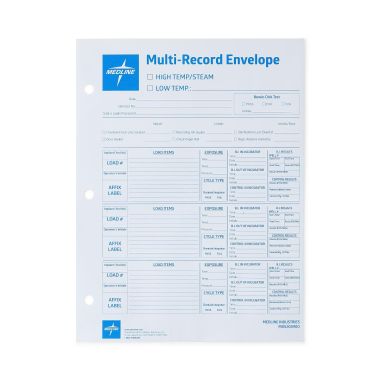 Medline Surgical Instrument Sterilization Record Envelopes, 9 x 12 in. - MDS200900