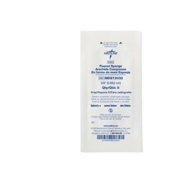 Medline X-Ray Detectable Peanut Sponges, Small, 3/8 in. - MDS72038Z