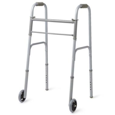 Two-Button Walker with 5 Inch Wheels