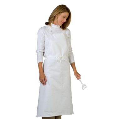 Medline Long Length Bib Aprons, White