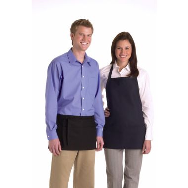 Medline Bib Aprons with Pockets, Navy - MDT7700473NS