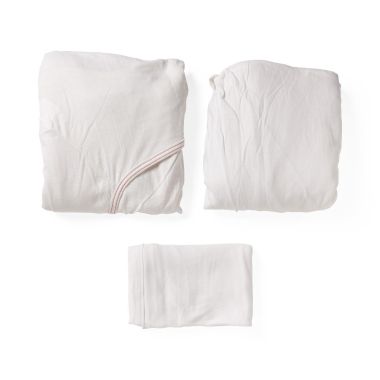 Medline Soft-Fit Knitted Flat Sheets, White Dealer Pack - MDTDEALERPKH