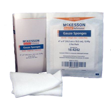 Medi-Pak 4 x 4 Inch Gauze Sponges 12 Ply Sterile - 16-4242 
