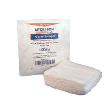 Medi-Pak 4 x 4 Inch USP Type VII Gauze Sponges 12 Ply, Sterile - 16-42441 