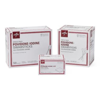 Medline Povidone-Iodine PVP Swabsticks
