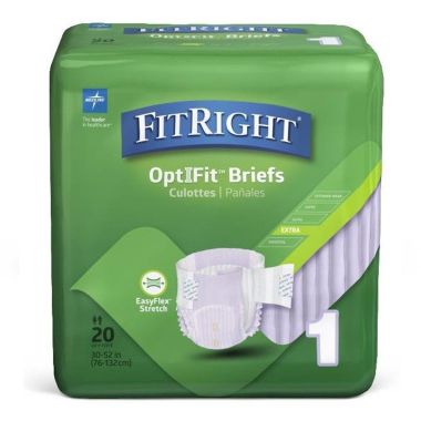 Medline FitRight OptiFit Stretch Extra Briefs - M/L and XL/2XL