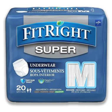 Medline FitRight Super Protective Underwear - Maximum Absorbency