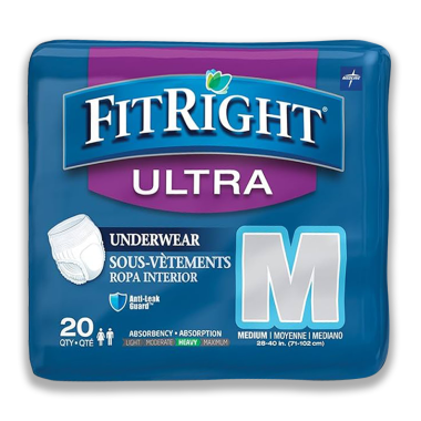 Medline FitRight Ultra Protective Underwear, Heavy Absorbency