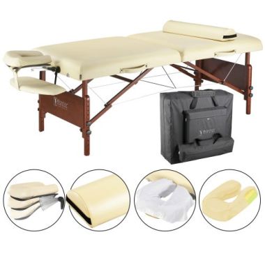 Del Ray Pro Portable Massage Table Package with Half Round Bolster