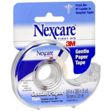 3M Nexcare Gentle Paper Tape 3/4 inch x 8 Yards, White - 789