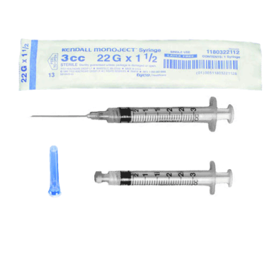 3 mL Syringes with Needle by Monoject
