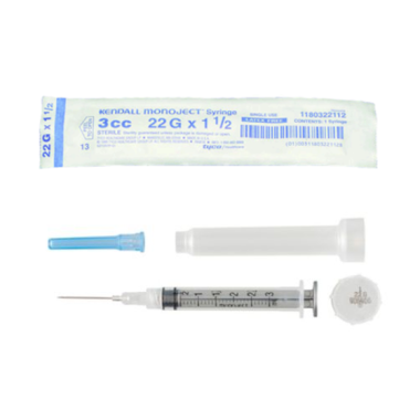 3 mL Syringes with Needle by Monoject