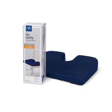 Medline Compression Packed Coccyx Cushions, Navy - MSCCYXCC