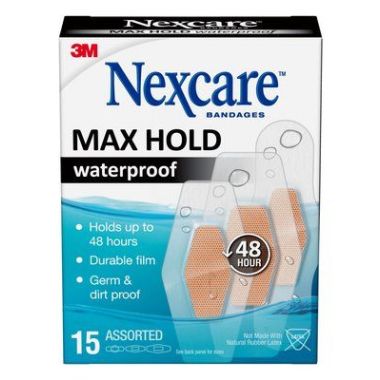 Nexcare Max Hold Waterproof Bandages