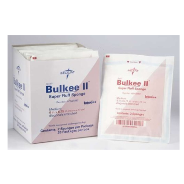 Bulkee 6 x 6.75 Inch Super Fluff Sponge 6 Ply, Sterile - NON25852 