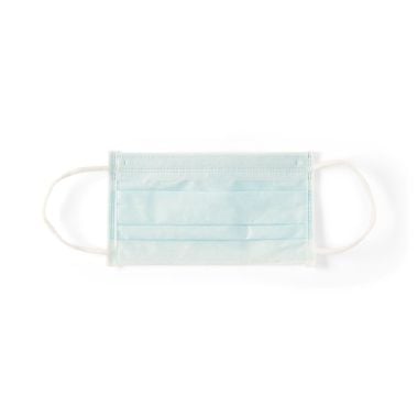 Medline ASTM L1 Procedure Face Mask with Anti-Fog Strip and Ear Loops, Blue