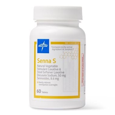 Medline Senna-S Laxative Tablets, 50 mg, 60 ct.