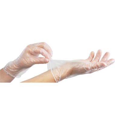 ProCure Clear Vinyl Exam Gloves, Powder Free - S-XL