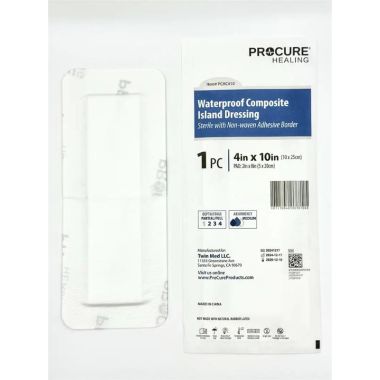 ProCure Waterproof Composite Island Dressing, Bordered - Several Sizes