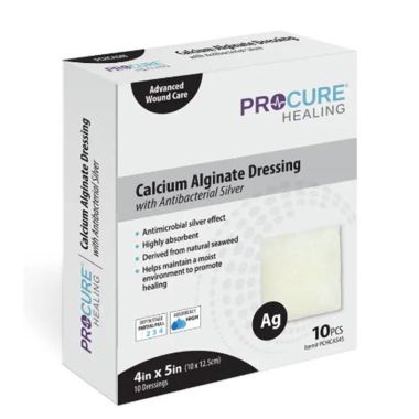 ProCure Calcium Alginate Dressing with Antibacterial Silver - Several Sizes