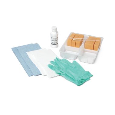 Medline Wet Skin Scrub Tray with 4% CHG Solution