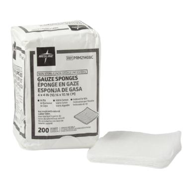 Medline 4 x 4 Inch Woven Gauze Sponge 8 Ply - PRM21408C