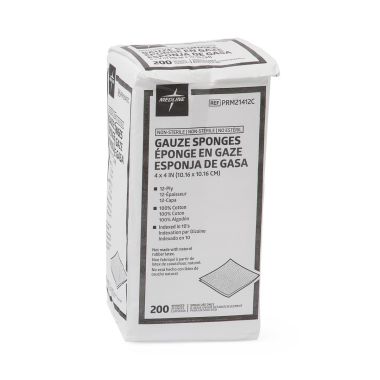 Medline 4 x 4 Inch Woven Gauze Sponge 12 Ply - PRM21412C 