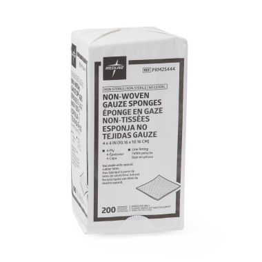 Medline PRM25444 Gauze Non-Woven Sponges 4 x 4 in. 4 Ply
