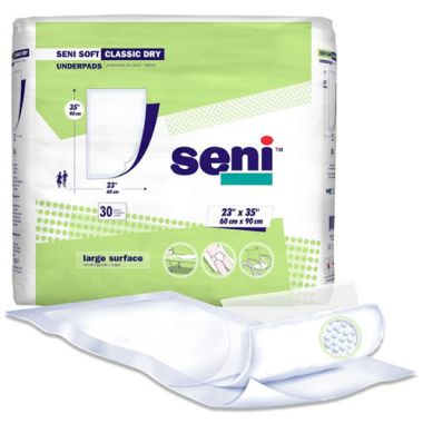 Seni Soft Classic Dry Underpads - Light Absorbency