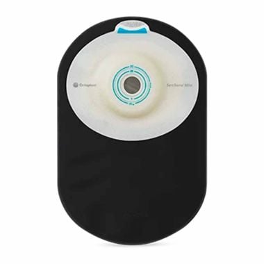 SenSura Mio 1-Piece Closed Pouch, Soft Convex, Black (Inspection Window)