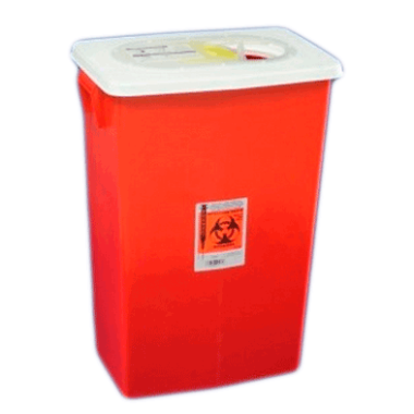 18 Gallon Red SharpSafety Sharps Container with Slide Lid 8938