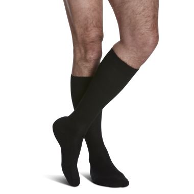 Sigvaris 362C Cushioned Cotton Men's Knee High Closed Toe 20-30 mmHg Compression Socks