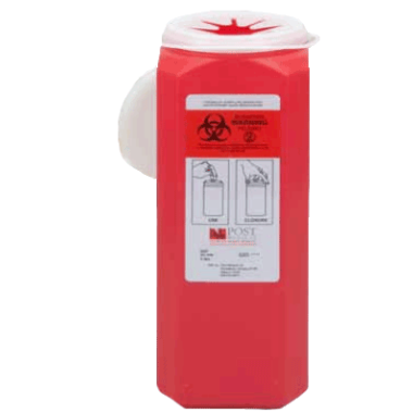 2 Quart Red Sharps Container with Snap Tite Lid SL200