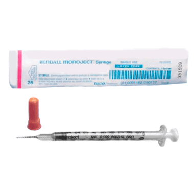 Monoject 1 mL Tuberculin Syringes and Needles - SoftPack