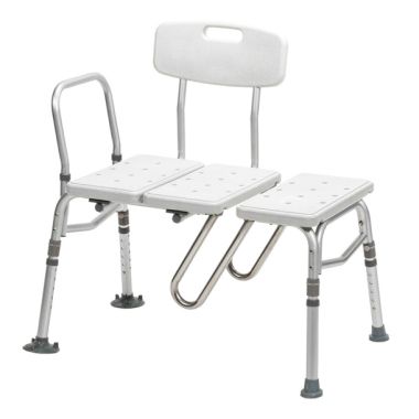 Splash Defense Transfer Bench with Curtain Guard - Drive Medical